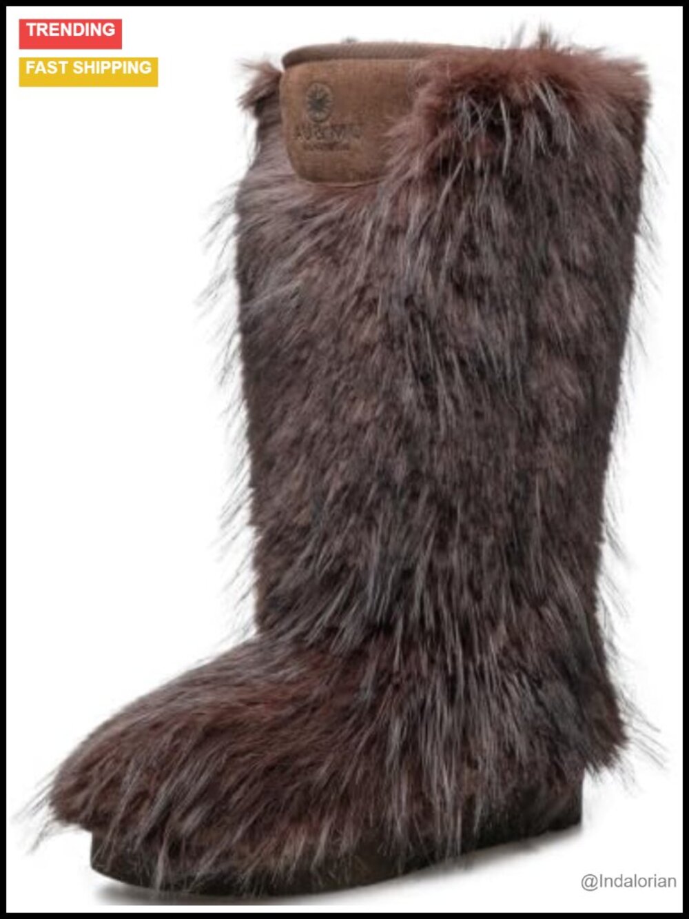Faux Fur Shaggy Furry Winter Snow Boots Warm Fluffy Ankle Boot Mukluk